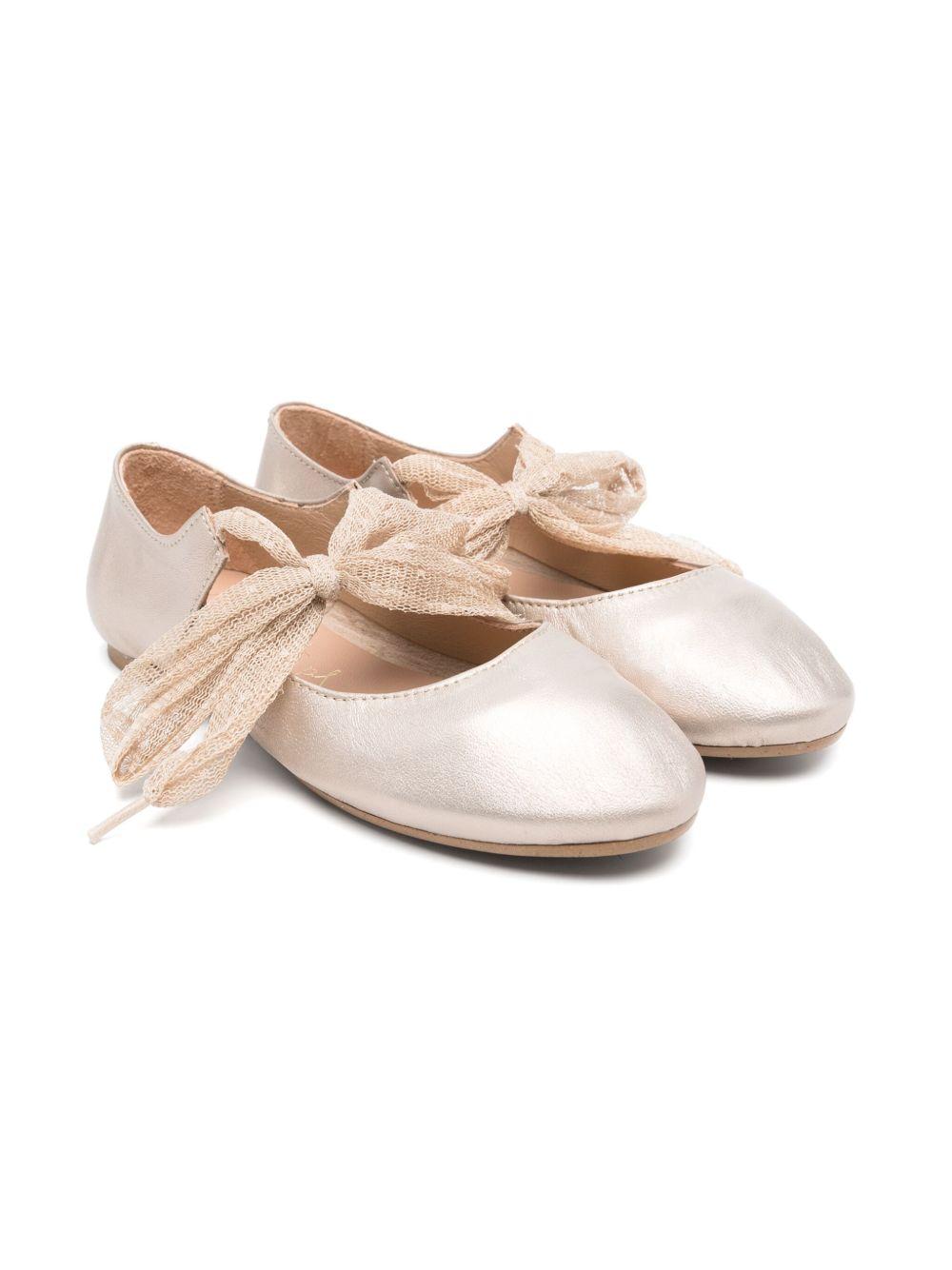 Ballerine per bambina eli1957 rosa Angelito Plumeti con chiusura frontale con fiocco 50026AL SATURN ElI 