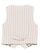 Gilet sartoriale Drumohr Kids beige con fibbia frontale e dettaglio tasca finta S5VS71 G51 DrUMOHR KIDS 