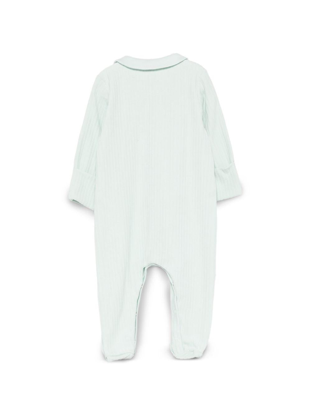 Tutina per neonati Petit Bateau Kids verde con colletto A0GAG 01 PETIT BATEAU KIDS 