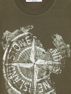 T-shirt con stampa per bambino Stone Island Junior verde con girocollo K1S162100010S0128 V0054 STONE ISLAND JUNIOR 