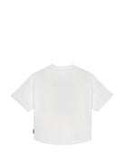 T-shirt per bambino Palm Angels Kids bianca con stampa grafica PBAA002S26JER004 002 PALM ANGELS KIDS 