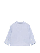 Camicia per neonato Emporio Armani Kids azzurra con design a quadri EB001165 AF20973 F9026 EMPORIO ARMANI KIDS 