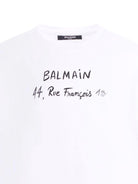T-shirt per bambino Balmain Kids bianca con logo sul davanti BY8B11 Z3672 100NE BALMAIN KIDS 