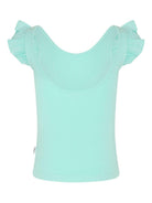 T-shirt per bambina Molo verde acquamarina a coste 2S25A106 5472 MOLO 