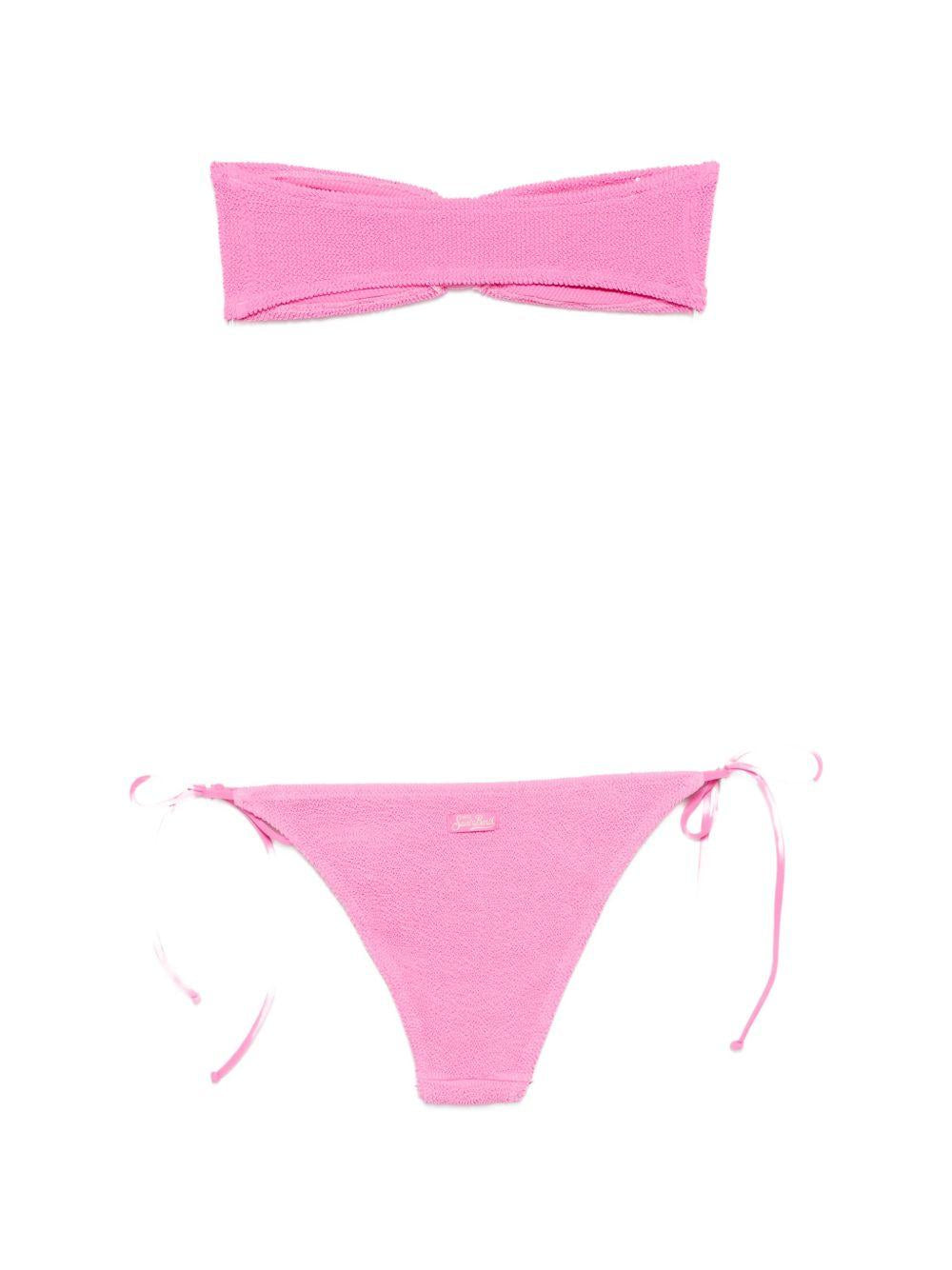 Bikini da donna MC2 Saint Barth fucsia con dettagli arricciati VIR0008 09089L MC2 ST. BARTH 