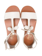 Sandali per bambina Bonpoint bianchi con cinturino a T S06GSOL00004 002 BONPOINT KIDS 