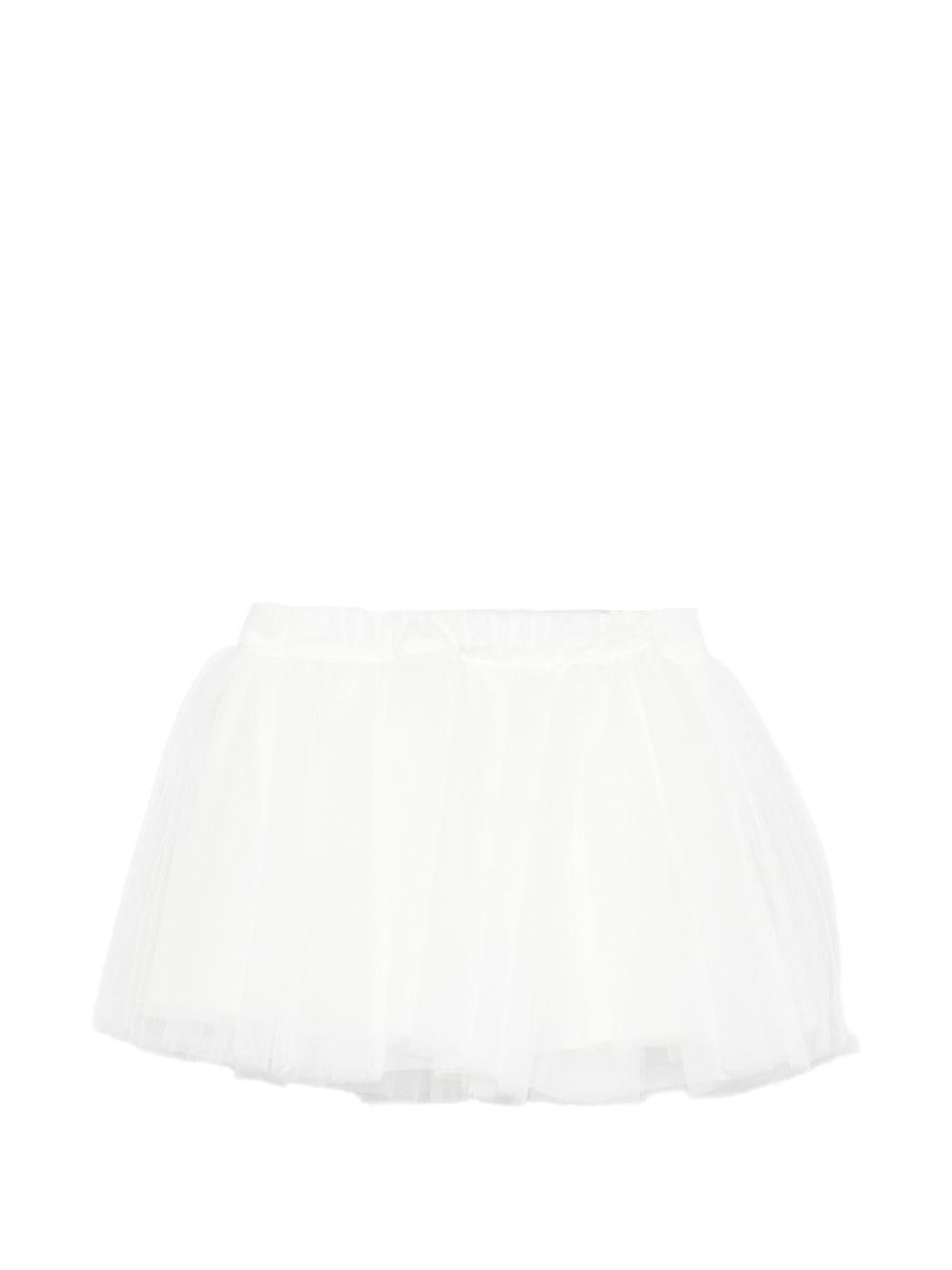 Gonna per neonata Elisabetta Franchi La Mia Bambina bianca in tulle EGGO0570TU005 0004 ElISABETTA FRANCHI KIDS 