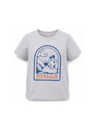 T-shirt per bambino Stella McCartney Kids grigia con stampa grafica TZ8P11 Z3931 807 STELLA McCARTNEY KIDS 