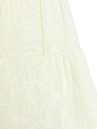 Abito per bambina Il Gufo verde a fiori con maniche corte a palloncino P25VM786C6068 515 IL GUFO 