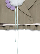 Giacca per bambina Alapage verde modello crop 26SAGCSP00016 OLIVA A'LAPAGE KIDS 