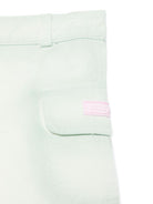 Minigonna denim per bambina Palm Angels Kids verde con passanti PGCU005S25FAB001 513B PALM ANGELS KIDS 