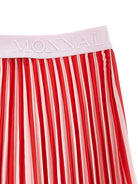 Gonna per bambina Monnalisa rossa plissettata con ricamo logo 71G705 7788 9144 MONNALISA KIDS 