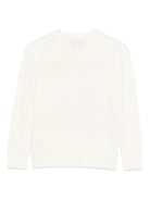 Maglione per bambina MC2 Saint Barth Kids bianco con stampa grafica PRC0015 00372I MC2 ST. BARTH KIDS 