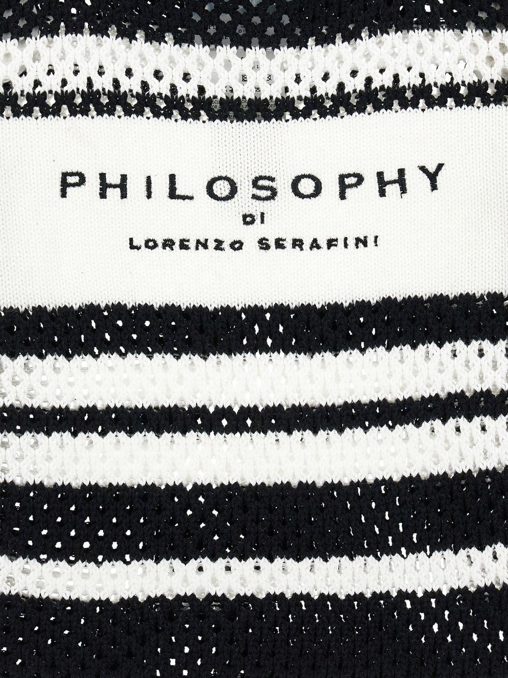 Borsa tote per bambina Philosophy di Lorenzo Serafini Kids nera con logo sul davanti I9G002 7030 0150 PHILOSOPHY KIDS 