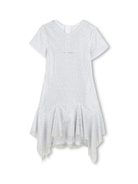 Abito con strass per bambina Givenchy Kids grigio con chiusura con zip H30792 016 GIVENCHY KIDS 