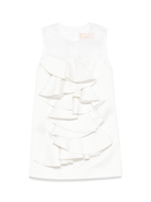 Abito per bambina Elisabetta Franchi La Mia Bambina bianco in raso EFAB5740RA016 0000 ElISABETTA FRANCHI 