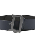 Cintura per bambino DONDUP Kids blu con fibbia con logo DMAV002CPE020 4006 DONDUP KIDS 