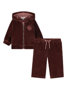 Set tuta sportiva per neonata Chloé Kids rosso con logo ricamato C20722 958 CHLOE' KIDS 