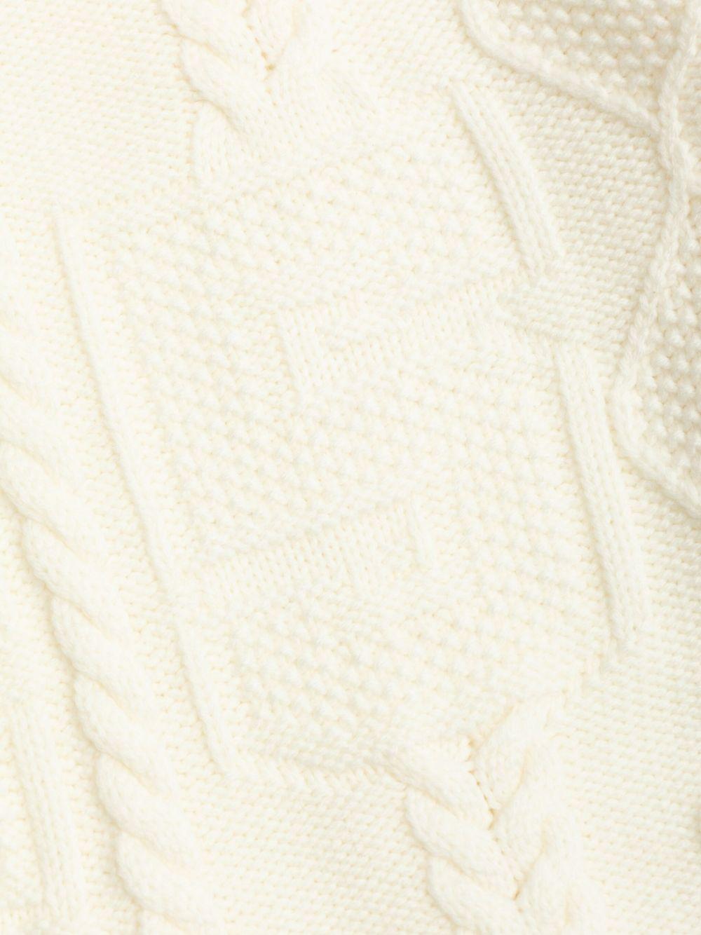 Maglione per bambino Fendi Kids bianco in maglia a trecce JUG190 AUL2 F0TU9 FENDI KIDS 