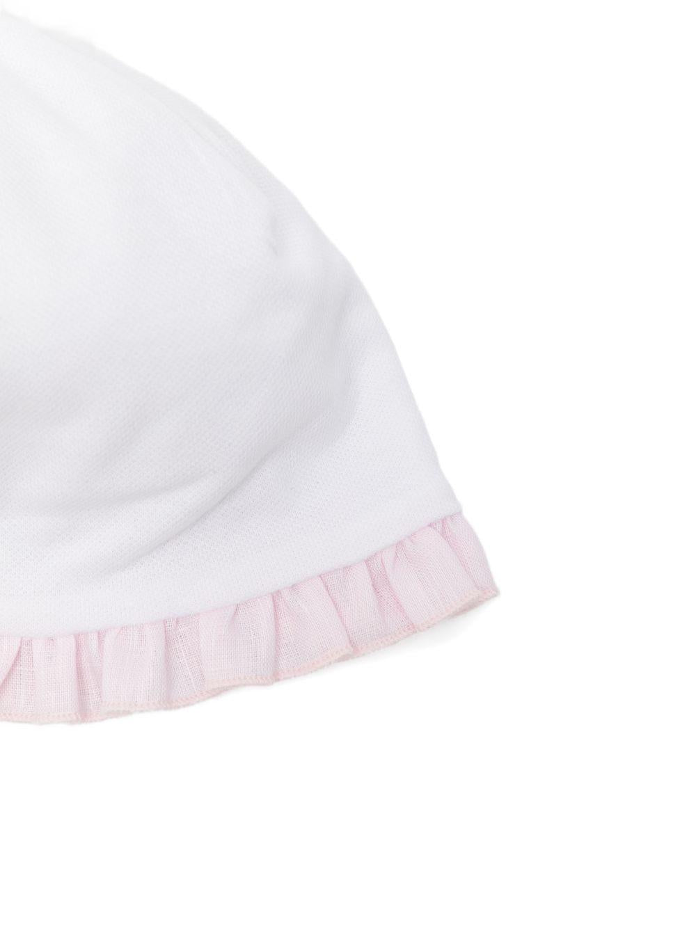 Cappello per neonata La Stupenderia bianco con bordo arricciato 2TBCP56 N01D33 LA STUPENDERIA 