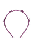 Cerchietto per capelli per bambina Monnalisa Kids viola con applicazione a fiori 17H003 8058 0069 MONNALISA KIDS 