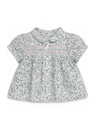 T-shirt per neonata Bonpoint blu con stampa a fiori S06XBLW00006 519A BONPOINT 