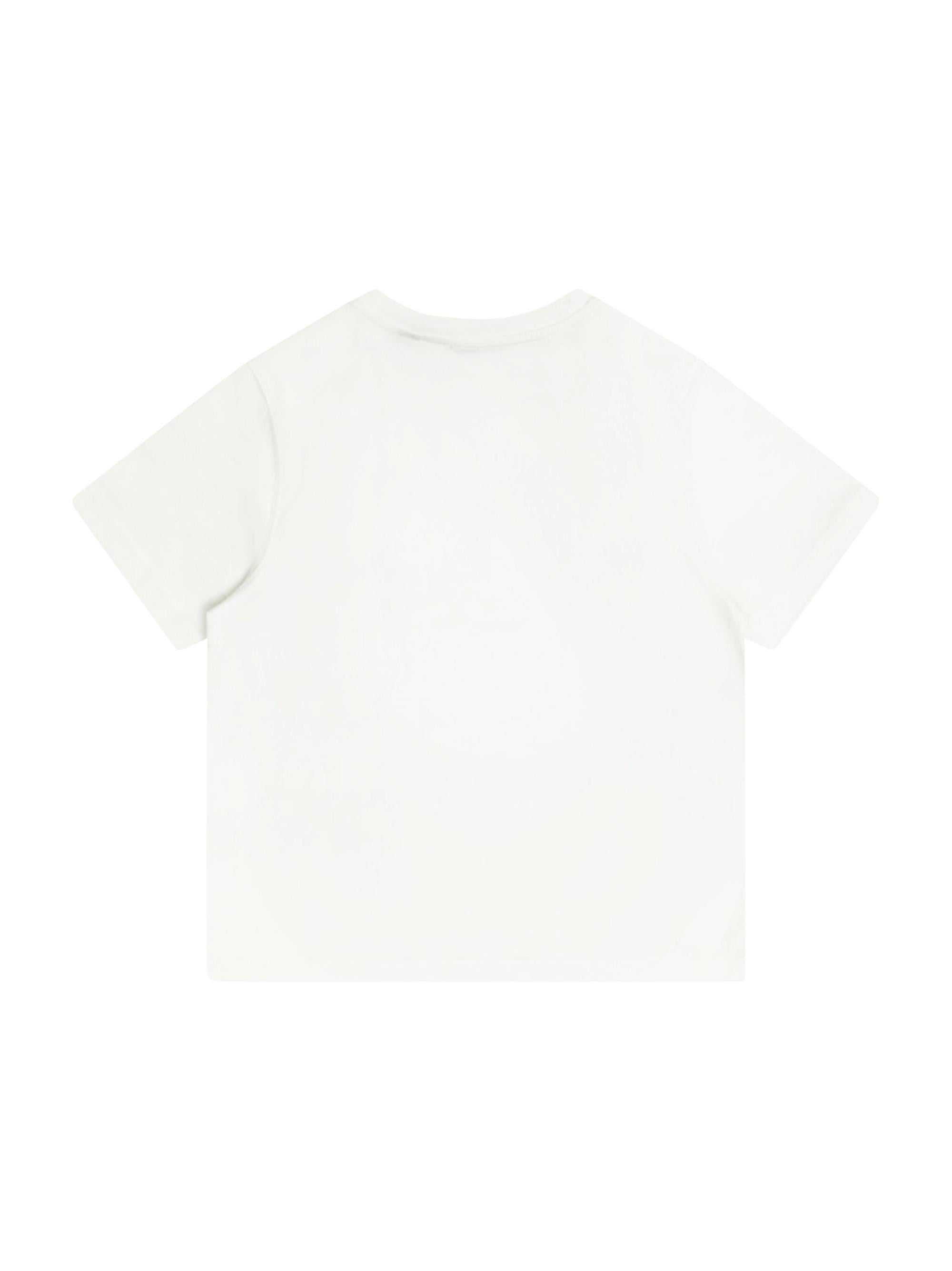 T-shirt per bambino Burberry Kids bianca con stampa grafica orsacchiotto 8117538 A1464 BURBERRY KIDS 