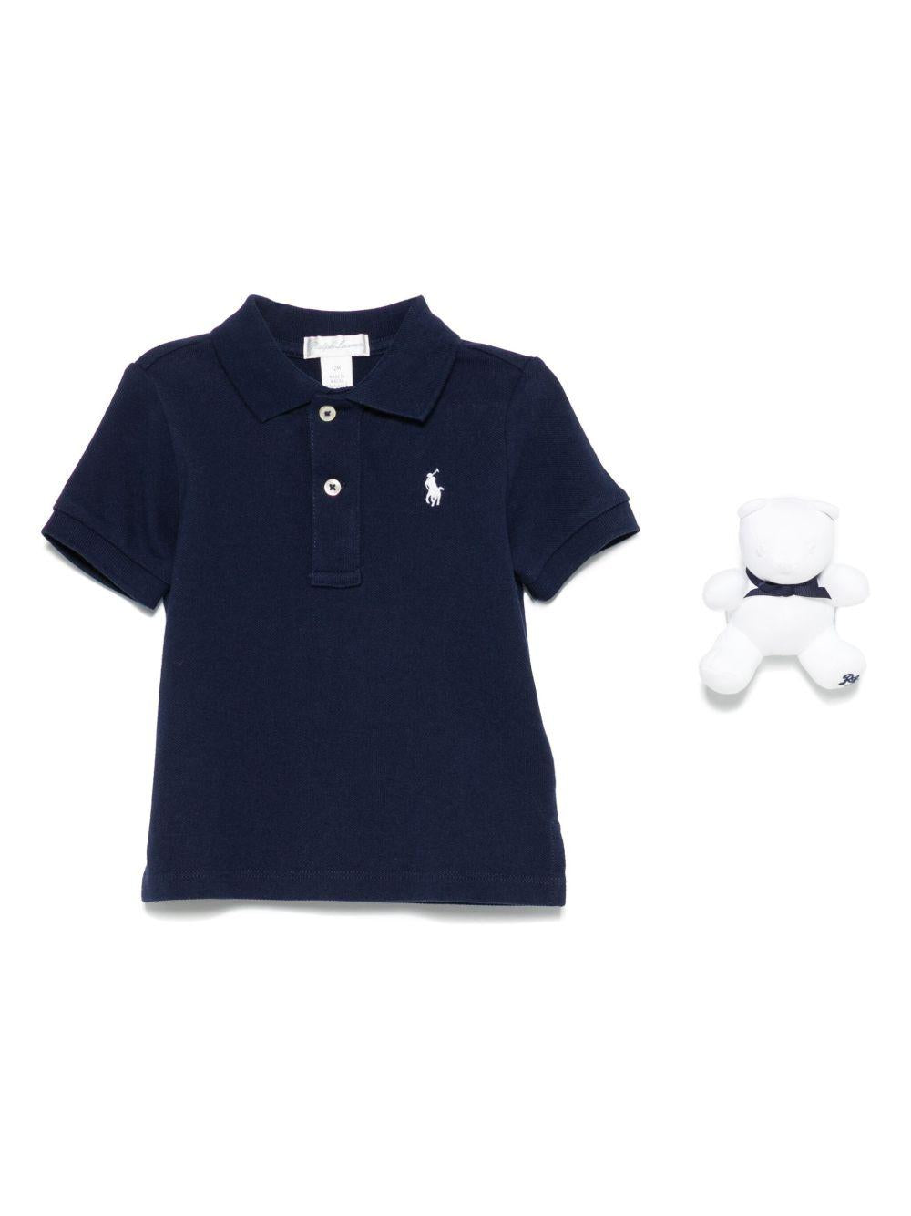 Set con polo per neonato POLO RALPH LAUREN KIDS blu in cotone 320940294 001 Ralph Lauren kids 