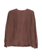 Camicia per donna Alysi marrone con scollo a V 116820 P6003 MOSTO ALYSI 