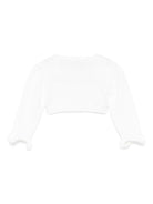 Cardigan per neonata La Stupenderia bianco con maniche a balze 1WCSP62 800 LA STUPENDERIA 