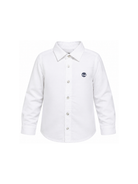 Camicia per bambino Timberland Kids bianca con logo sul petto T60844 10P TIMBERLAND KIDS 