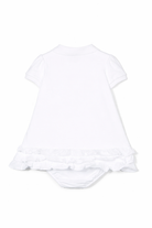 Abito per neonata POLO RALPH LAUREN KIDS bianco in cotone con ricamo 310676237 002 Ralph Lauren kids 