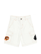 Cargo corti per bambino Stella McCartney Kids bianchi con applicazione TY6Q49 Z2661 101 STELLA McCARTNEY KIDS 