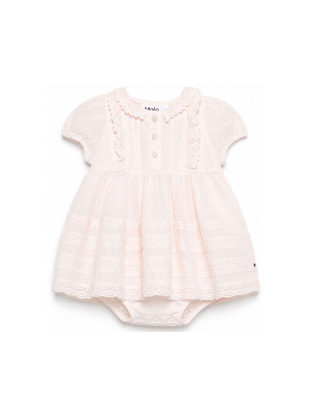 Abito per neonata Molo rosa con colletto in pizzo 4S26E120 5647 MOLO KIDS 