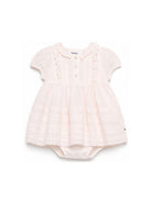 Abito per neonata Molo rosa con colletto in pizzo 4S26E120 5647 MOLO KIDS 