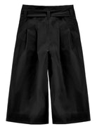 Pantaloni per bambina Monnalisa neri con design con pieghe 17G403 7116 0050 MONNALISA KIDS 