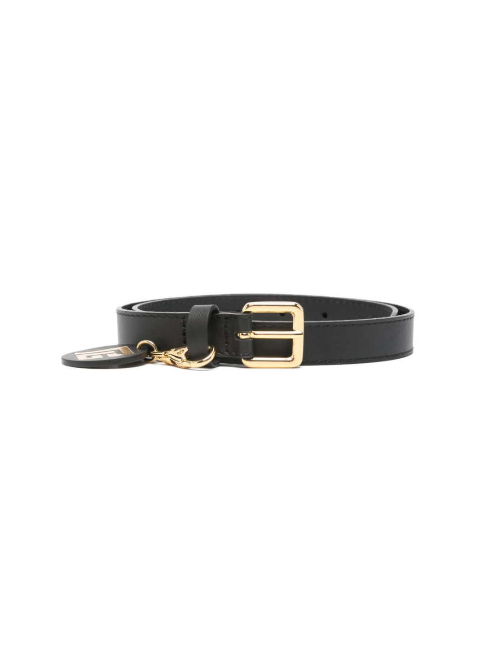 Cintura per bambino Balmain Kids nera con fibbia color oro BY0B31 Z0847 930OR BALMAIN KIDS 