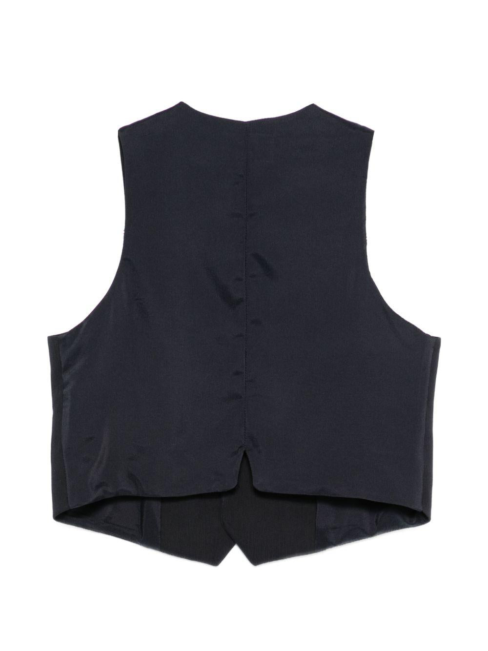 Gilet per bambino Emporio Armani Kids blu con chiusura a bottoni EB000905 AF21040 UB109 EMPORIO ARMANI KIDS 