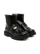 Stivali per bambina Elisabetta Franchi La Mia Bambina nera con dettagli in pelle F1A5E03850406 930 ElISABETTA FRANCHI 
