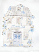 Set t-shirt e pantaloni per neonata Monnalisa bianco con stampa floreale 31F504 6658 0258 MONNALISA 