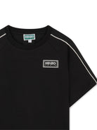 T-shirt per bambino Kenzo Kids nero con dettaglio sulle spalle K61682 09B KENZO KIDS 