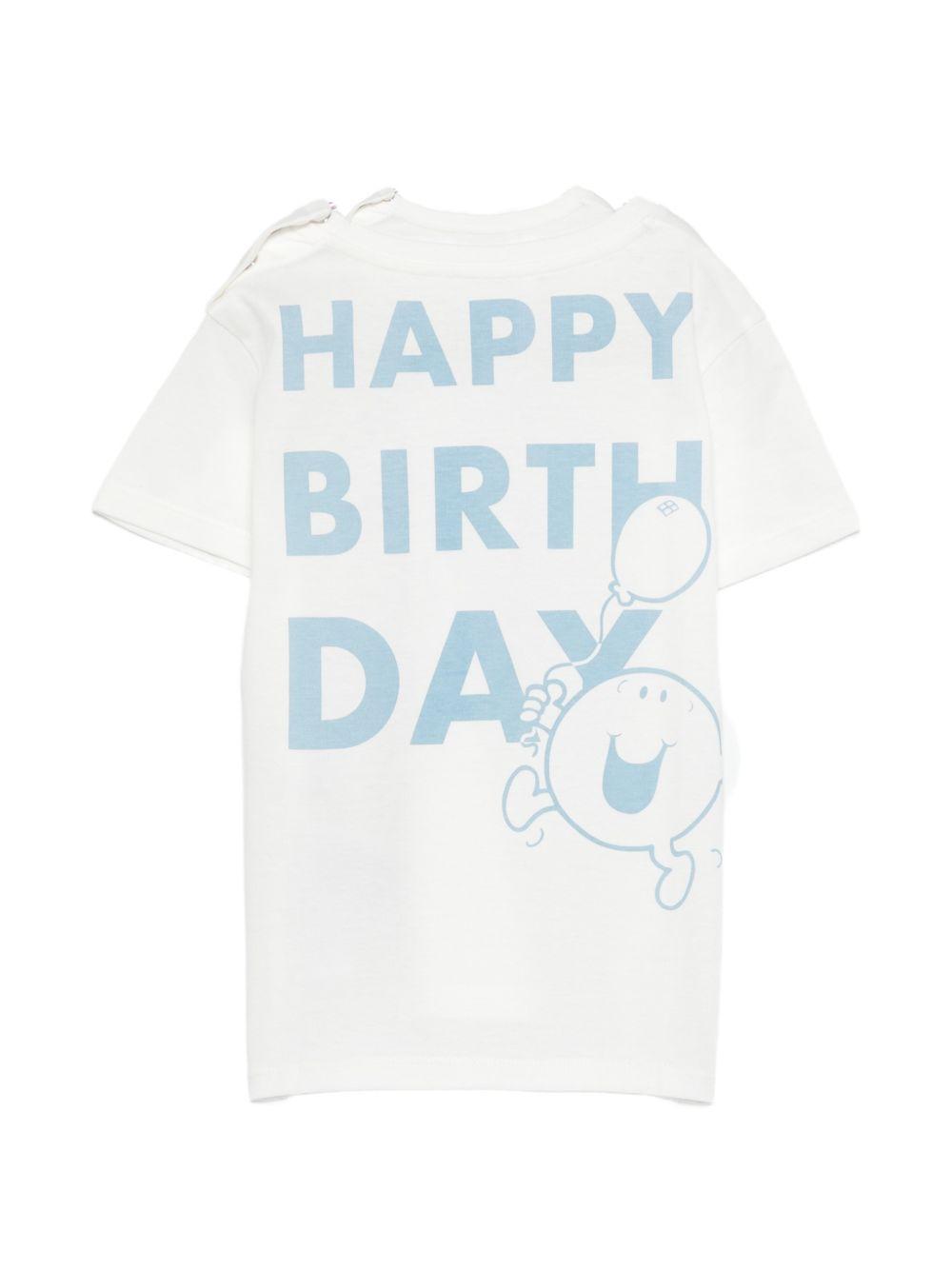 T-shirt per neonata Gucci Kids bianca con motivo Happy Birthday 834576XJHPI 9214 GUCCI KIDS 