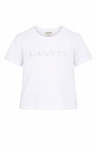 T-shirt per bambina Lanvin Enfant bianca con logo sul davanti N30335 10P LANVIN 