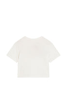 T-shirt per bambina Dolce & Gabbana Kids bianco con stampa Carretto Siciliano L5JTNL G7P5Y W0111 DOLCE & GABBANA KIDS 