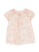 Abito per neonata Bonpoint beige con stampa a fiori all-over S06XDRW00020 522 BONPOINT KIDS 