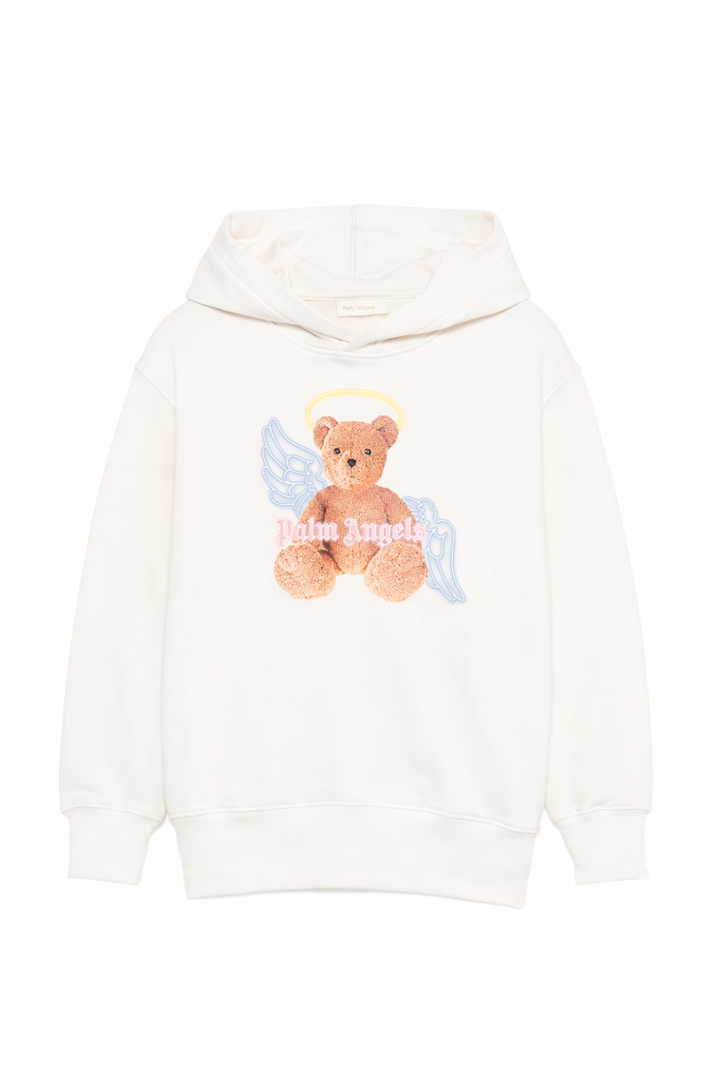 Felpa per bambina Palm Angels Kids bianca con stampa grafica PGBB015S26FLE001 002 PALM ANGELS KIDS 