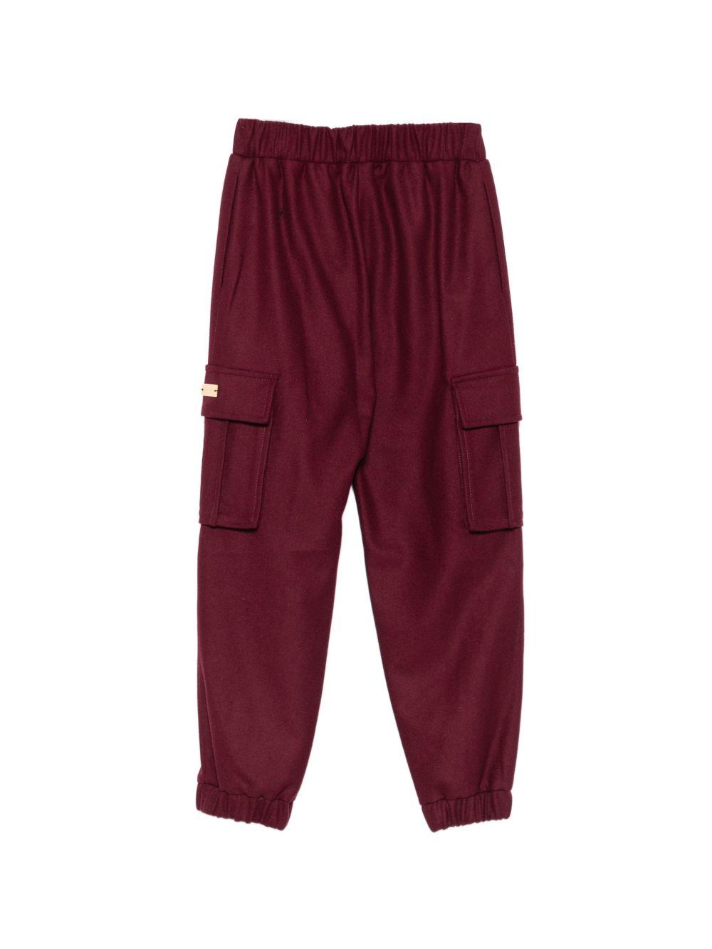 Pantaloni per bambino Balmain Kids rossi con due tasche cargo laterali BZ6I20 I0339 530OR BALMAIN KIDS 