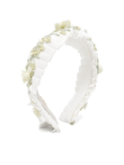 Cerchietto per bambina Maison Ava bianco con decorazioni floreali MA FW25 HB02 OFF WHITE MAISON AVA KIDS 