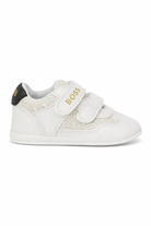 Scarpe primi passi per neonato Boss Kids bianco con motivo a pois J52831 10P BOSS KIDS 
