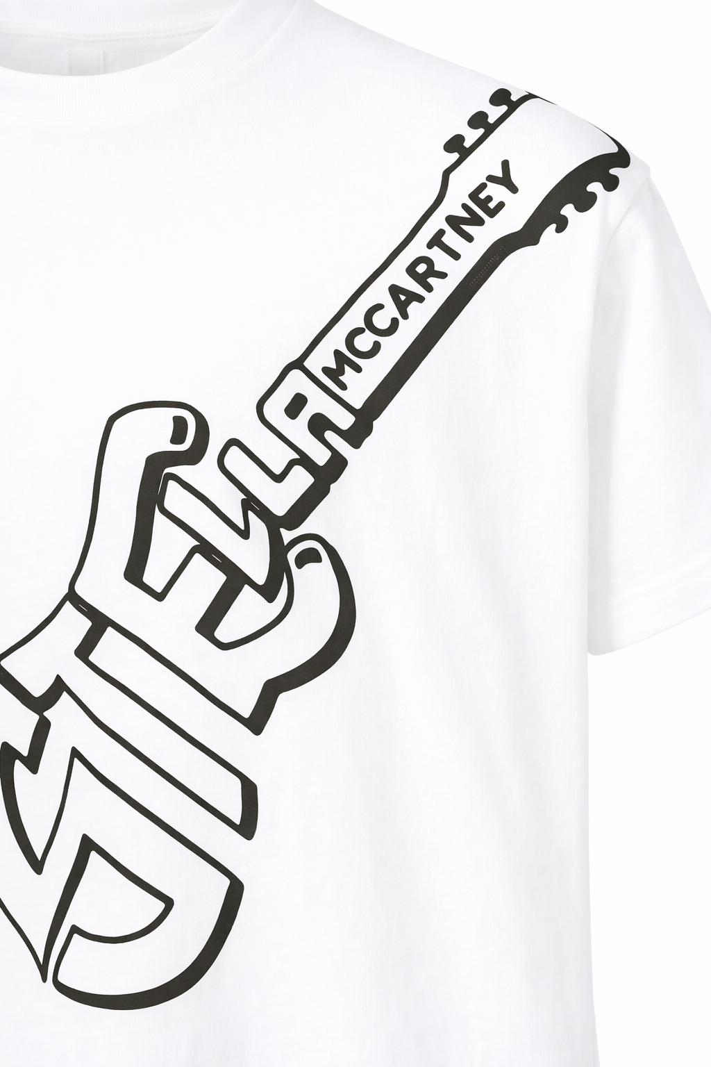 T-shirt per bambino Stella McCartney Kids bianca con stampa grafica sul davanti TY8P71 Z0434 101 STELLA McCARTNEY KIDS 